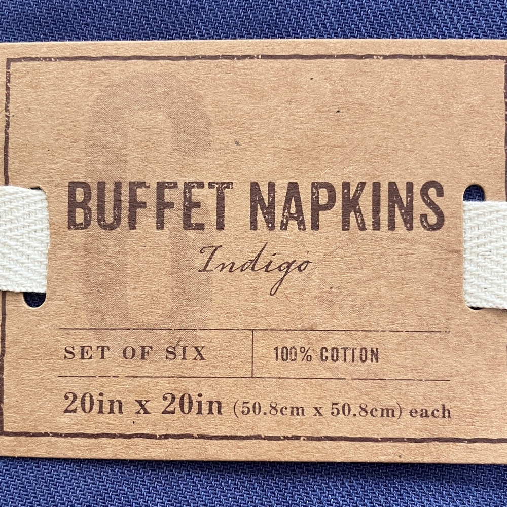 Cost Plus World Market Blue Buffet Napkins